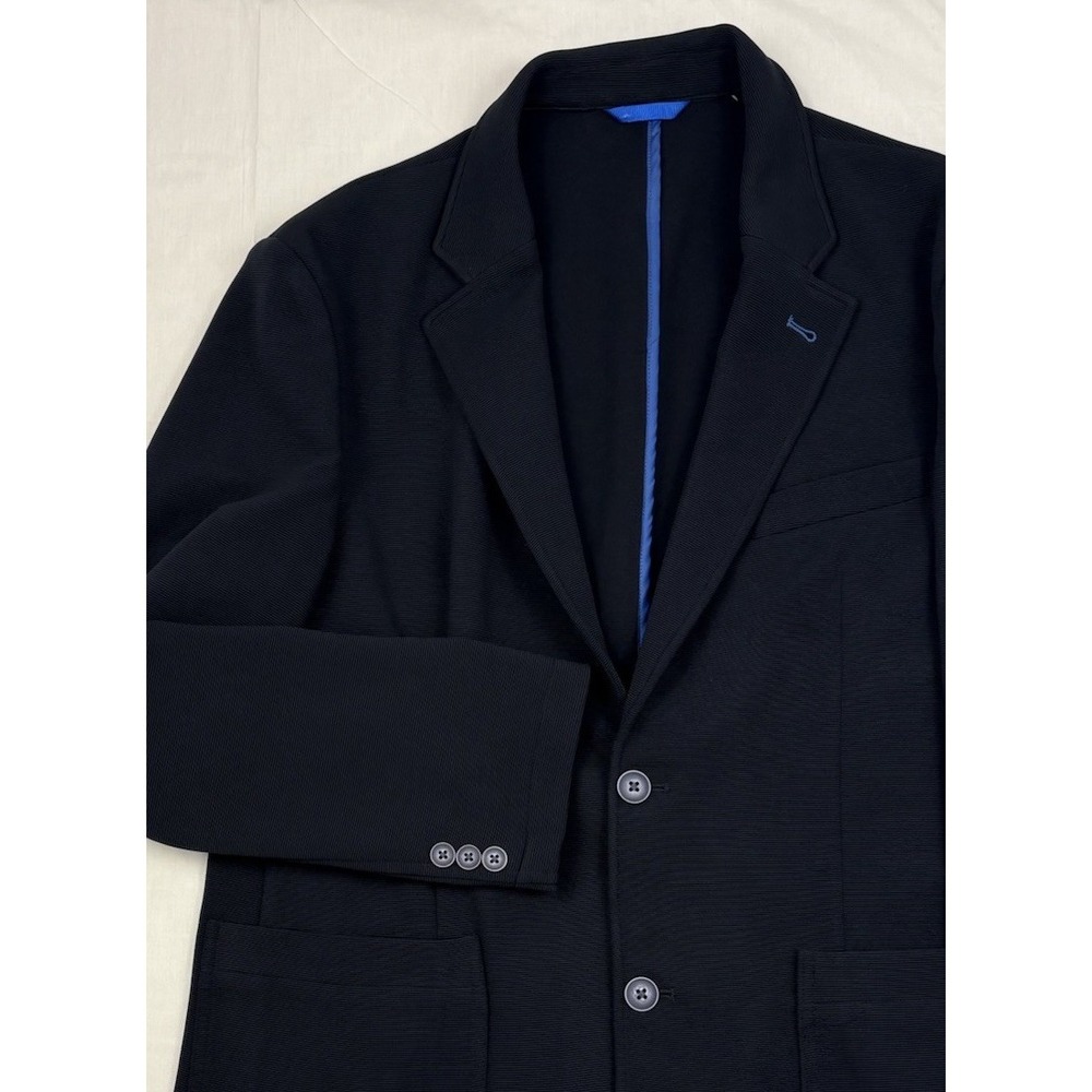 Vince Camuto Unstructured Semi-Lined Sport Coat Sz L Patch Pockets Ribbed EUC